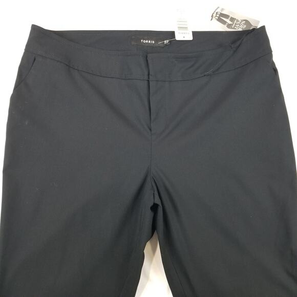 Torrid Pants Womens 20 Black Straight Leg Noir Stretch Career Office Work New - Picture 7 of 13
